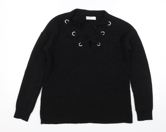 Papaya Womens Black   Pullover Jumper Size S
