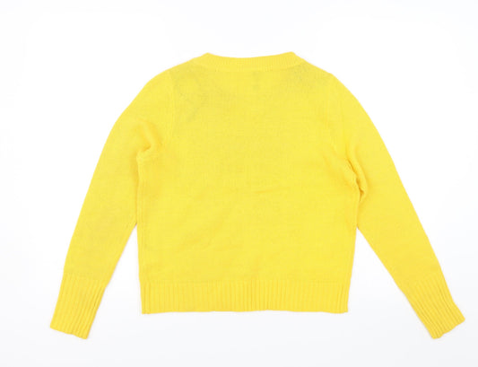 Divided Womens Yellow   Pullover Jumper Size XS