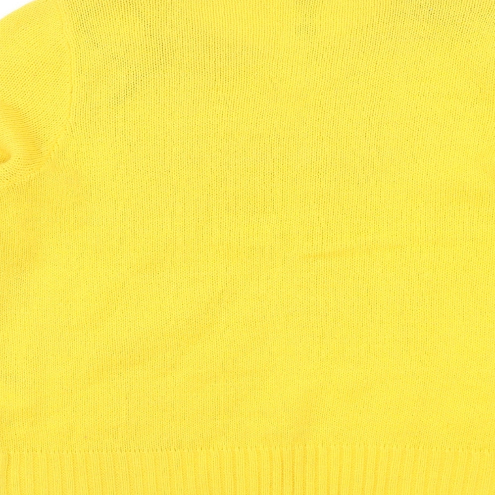 Divided Womens Yellow   Pullover Jumper Size XS