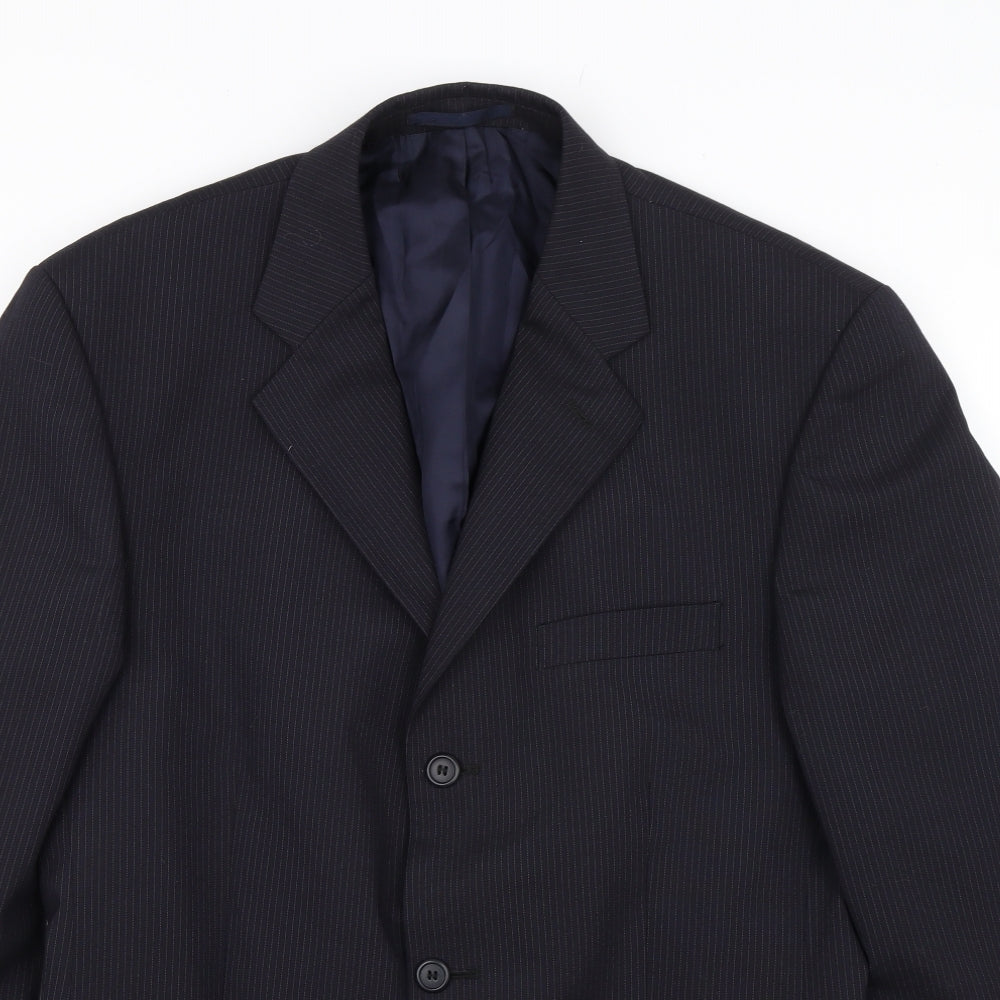 C&A Mens Blue Striped  Jacket  Size 42