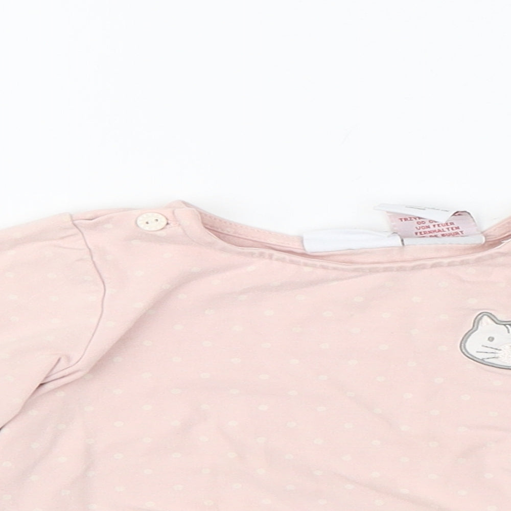 piper& posie  Pink Spotted  Basic T-Shirt Size 12-18 Months