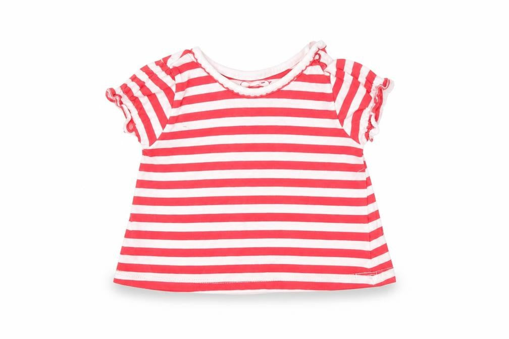 TU  Red Striped   T-Shirt Size 0-3 Months