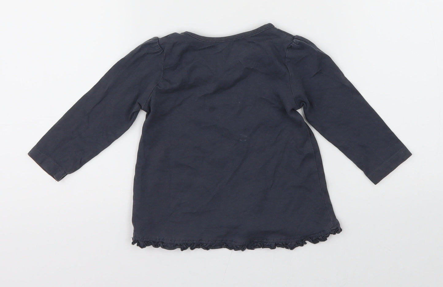 George Girls Grey   Basic T-Shirt Size 6-9 Months
