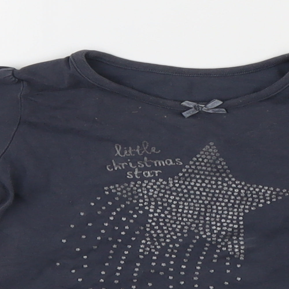 George Girls Grey   Basic T-Shirt Size 6-9 Months