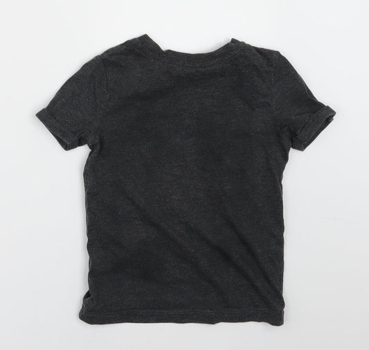 George Girls Grey   Basic T-Shirt Size 2-3 Years