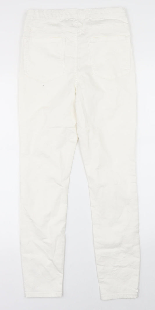 Denim Co Womens White   Straight Jeans Size 12 L25 in
