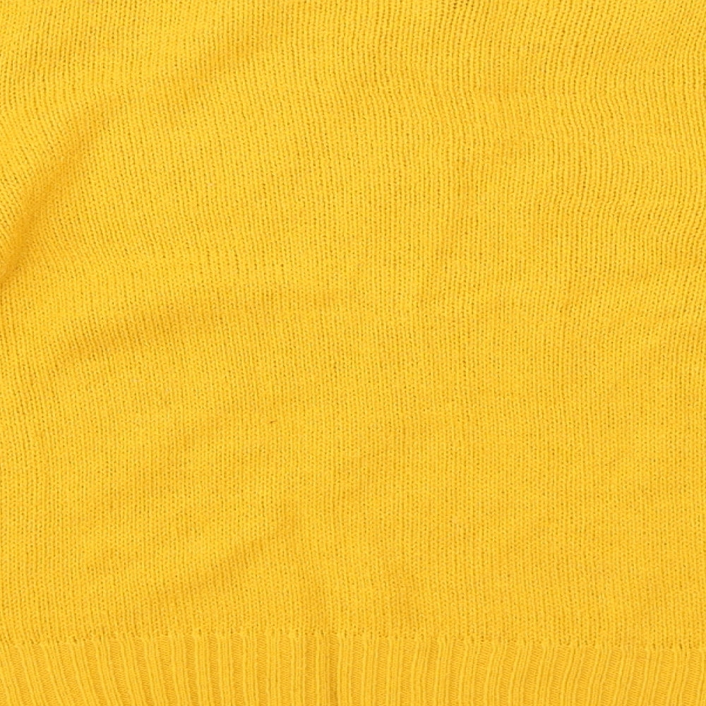 Divided Womens Yellow   Pullover Jumper Size S