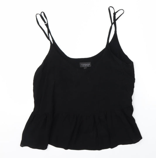 Topshop Womens Black   Basic Blouse Size 8