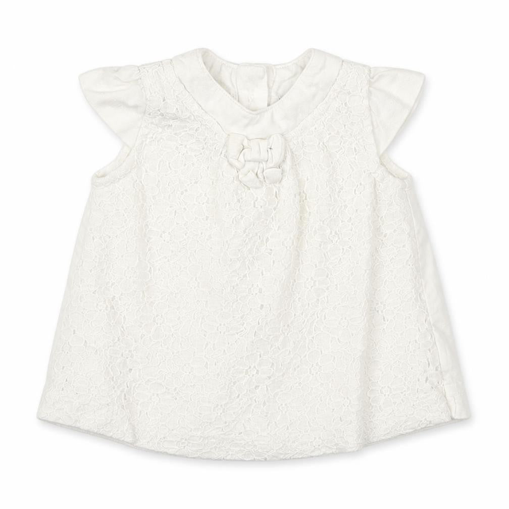 TU Girls White Floral  Basic T-Shirt Size Newborn