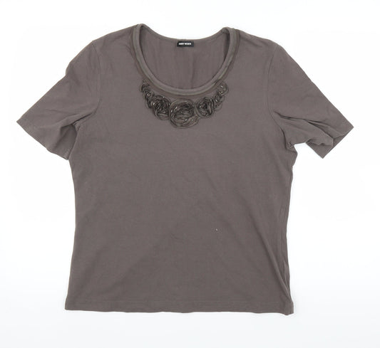 Gerry Weber Womens Grey   Basic T-Shirt Size 14