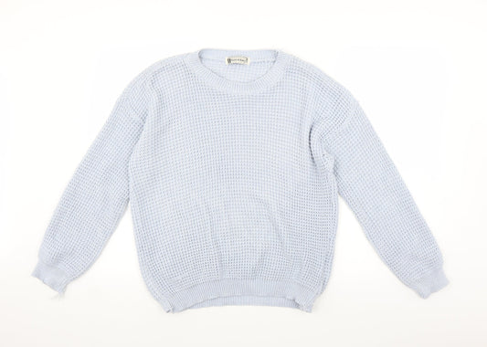 Hearts & Bows Womens Blue  Knit Pullover Jumper Size M