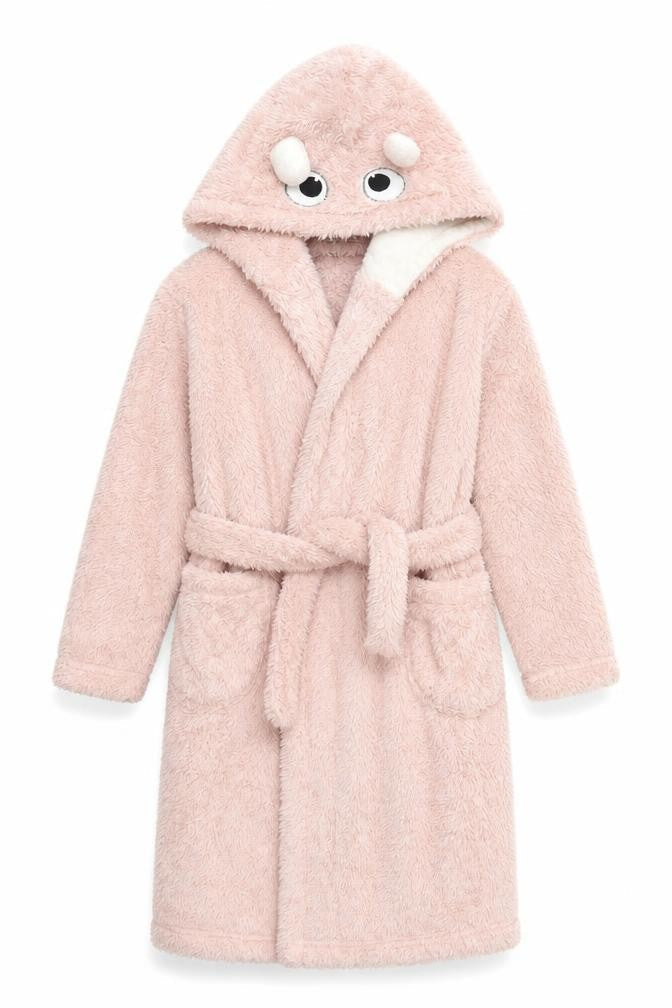 M&Co Girls Pink Solid  Capri Robe Size 9-10 Years