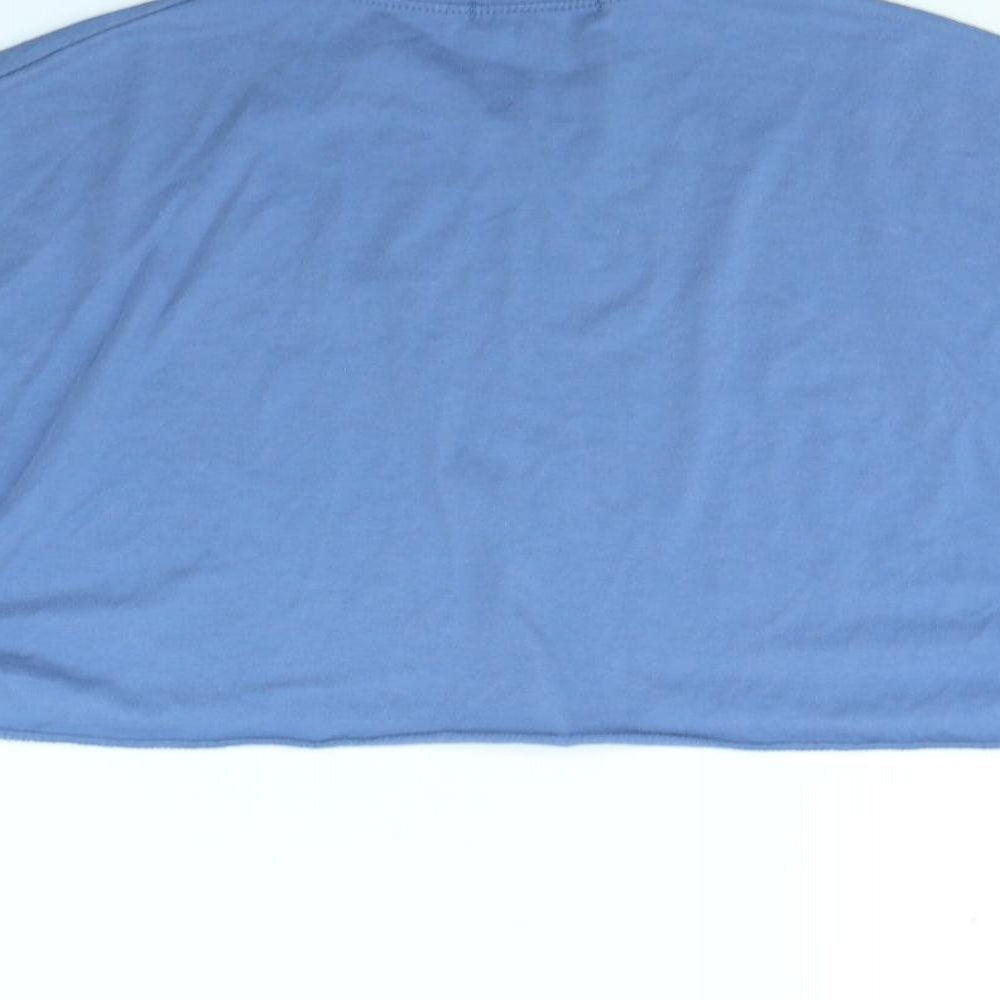 Missguided Womens Blue   Cropped T-Shirt Size 8