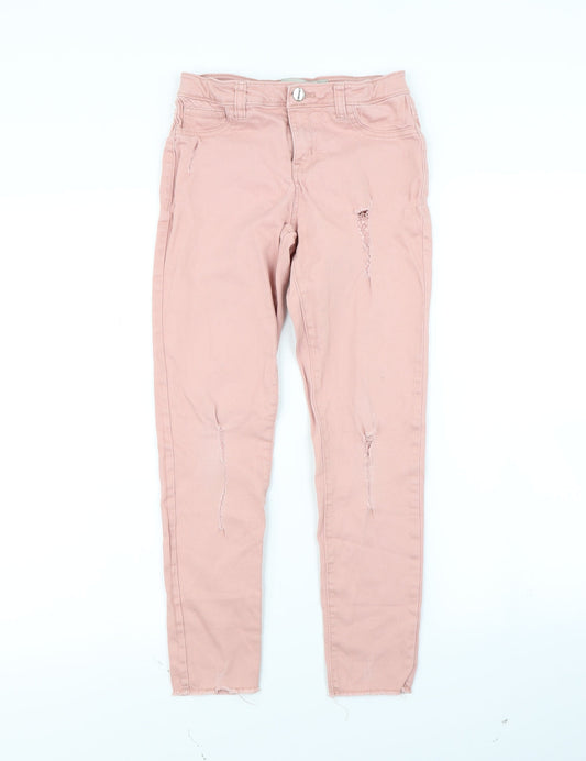 Denim & Co. Girls Pink   Skinny Jeans Size 10 Years