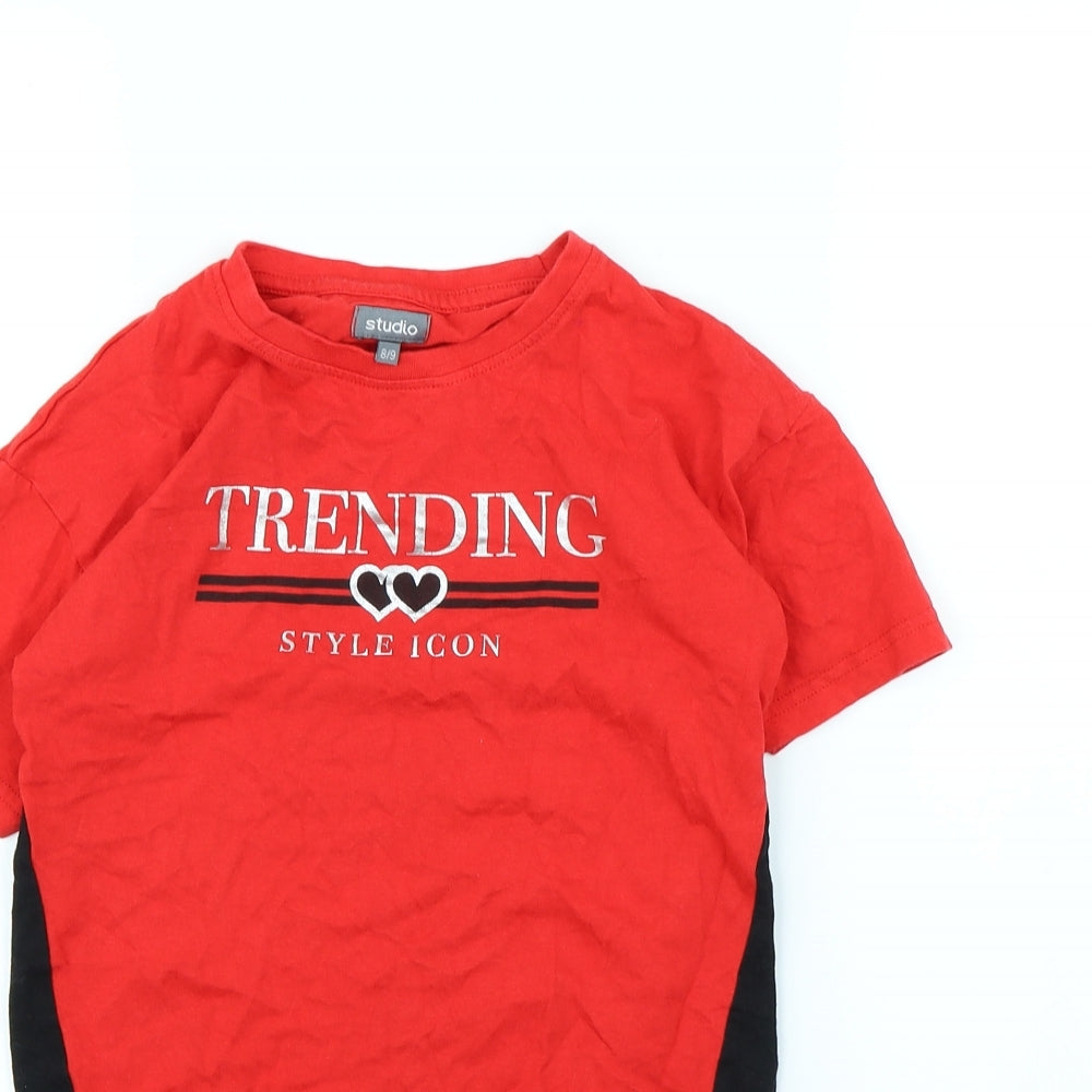 Studio Girls Red   Basic T-Shirt Size 8 Years