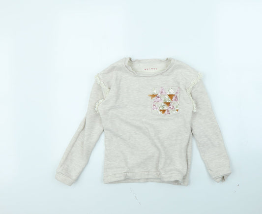 Nutmeg Girls Beige   Pullover Jumper Size 9 Years