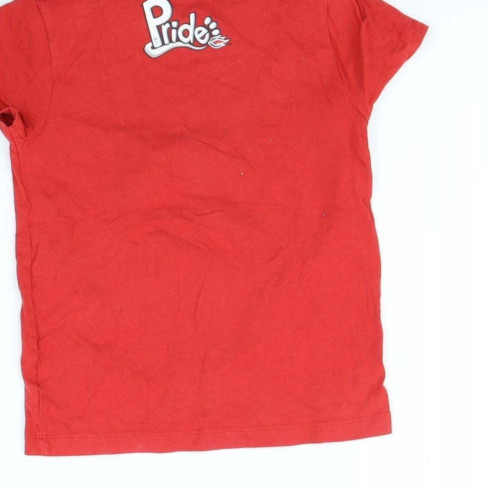 Preworn Boys Red   Basic T-Shirt Size 5 Years  - Olympics
