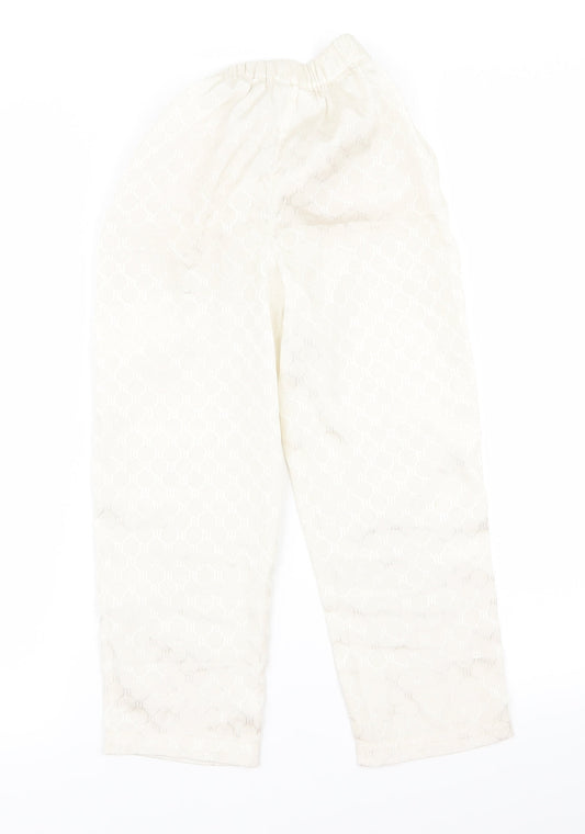 River Island Girls White   Capri Trousers Size 5 Years