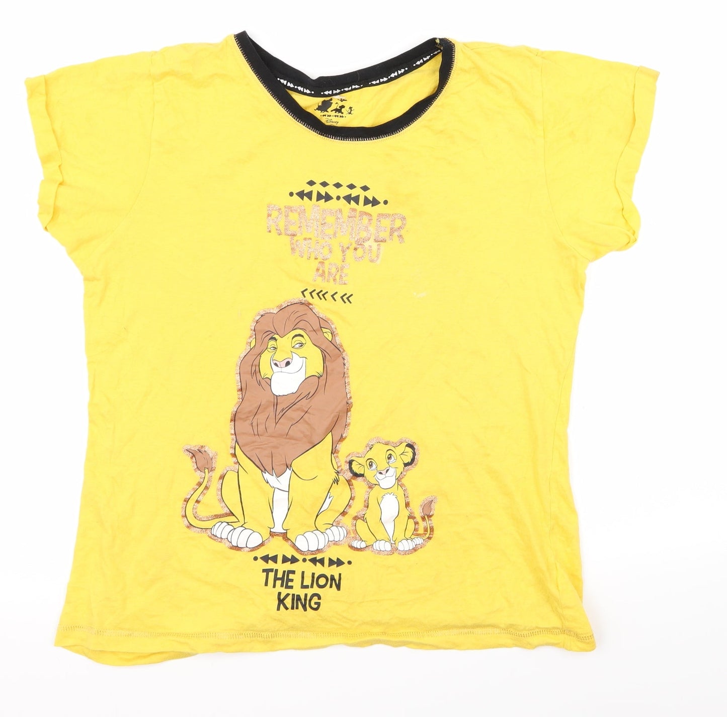 Disney Mens Yellow    T-Shirt Size S  - the lion king
