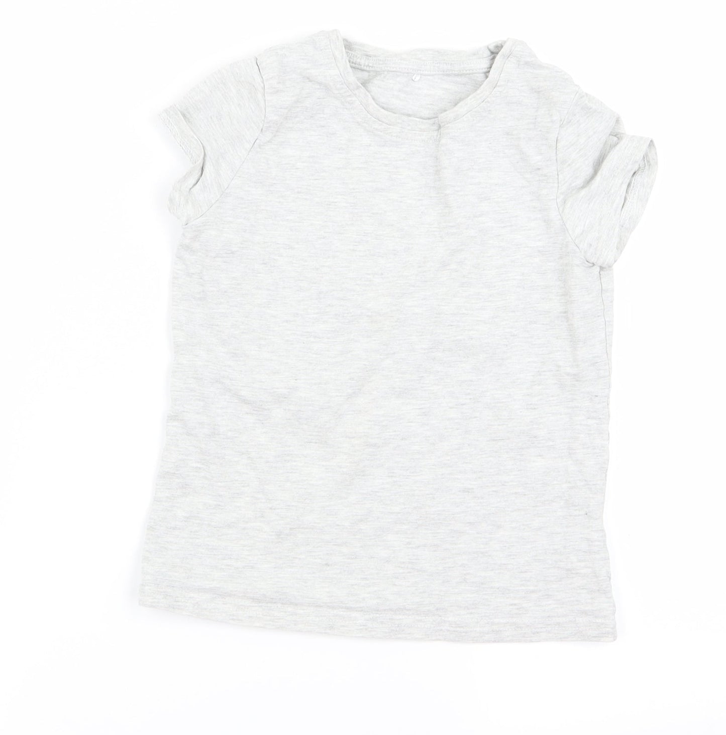 George Girls Grey   Basic T-Shirt Size 6 Years