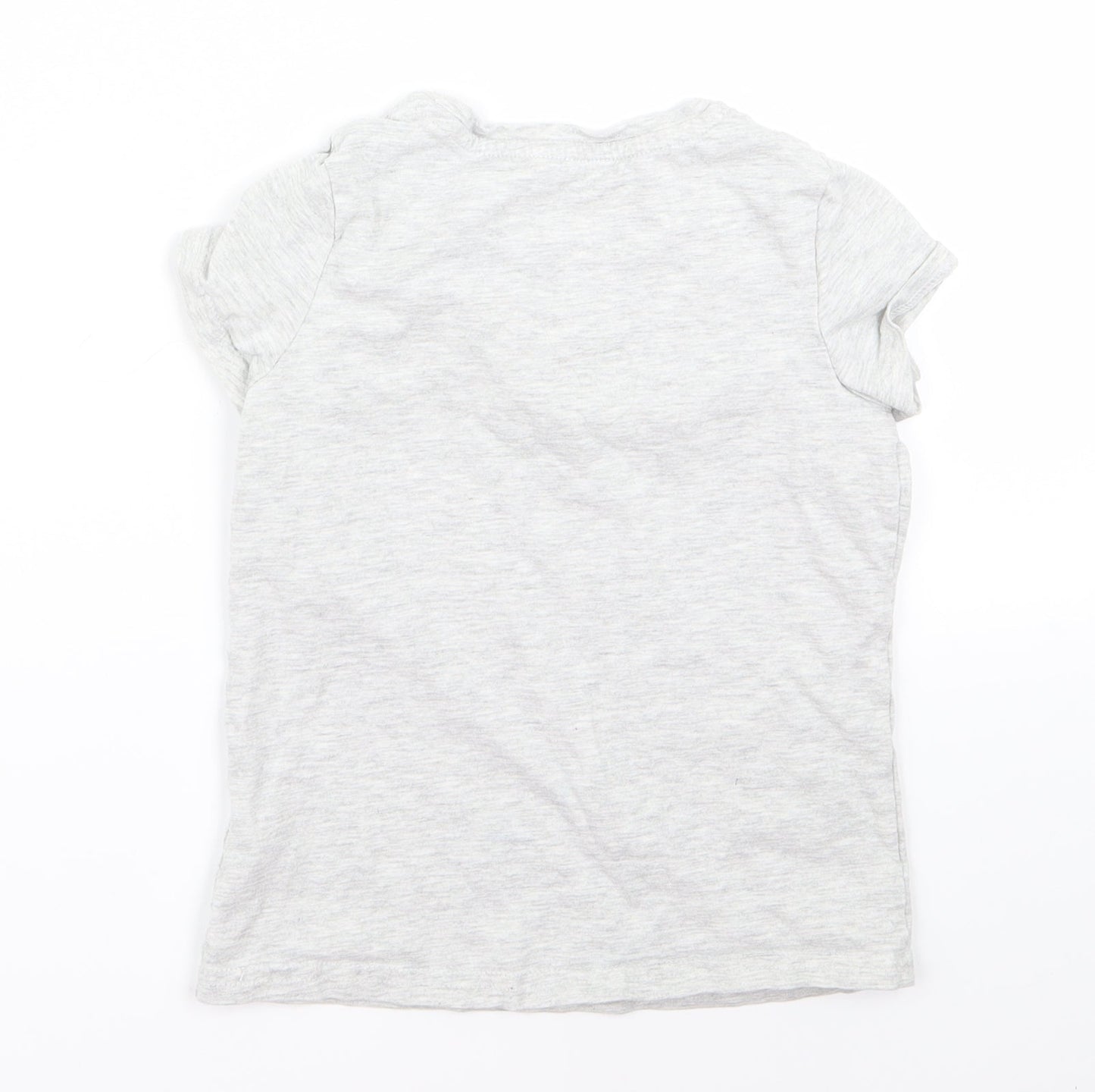 George Girls Grey   Basic T-Shirt Size 6 Years