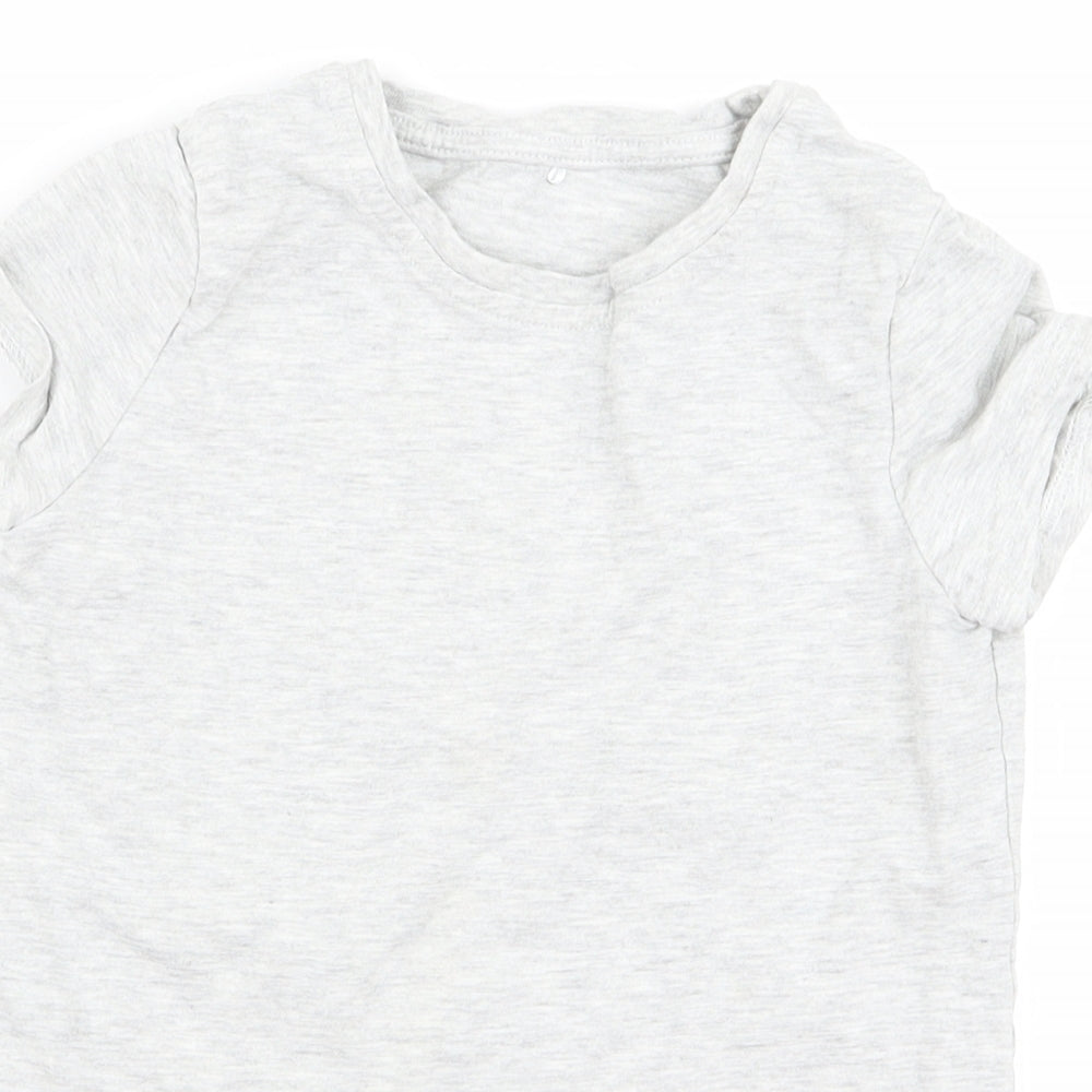 George Girls Grey   Basic T-Shirt Size 6 Years