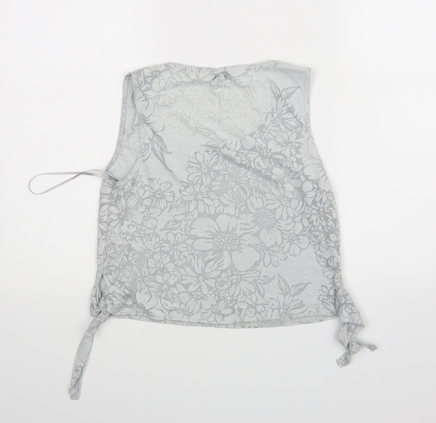 New Look Womens Grey Floral  Basic Tank Size 10