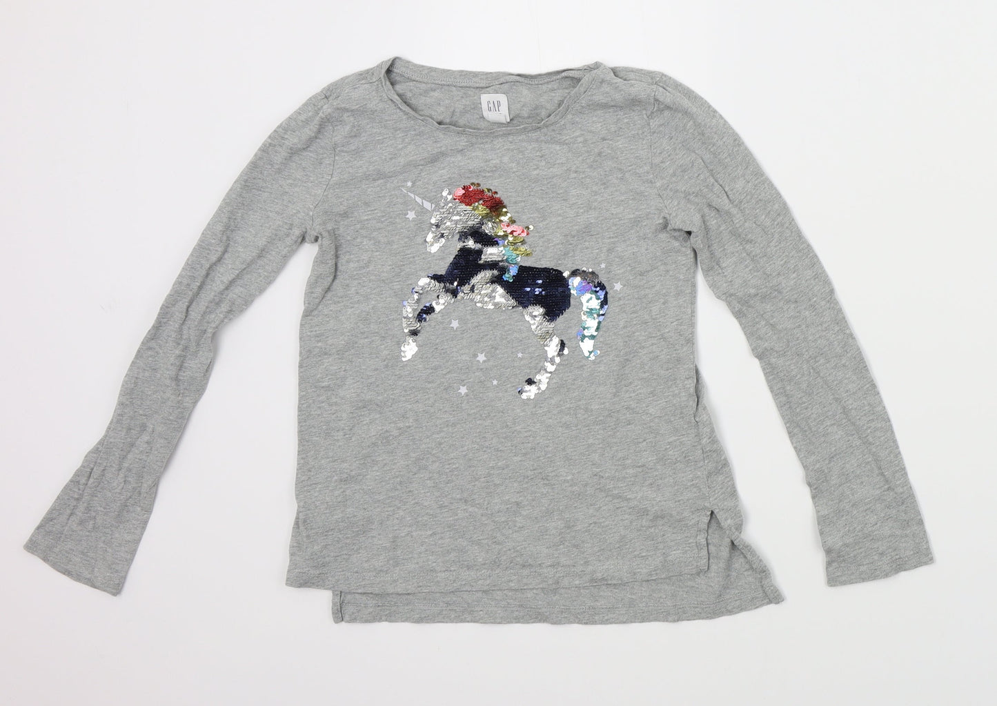 Gap Girls Grey Houndstooth  Basic T-Shirt Size M