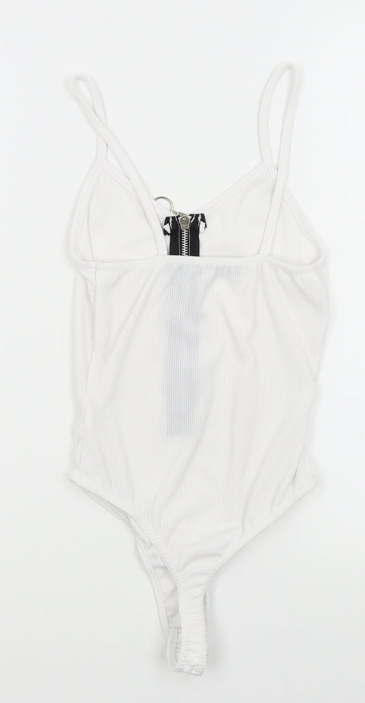 PRETTYLITTLETHING  Womens White   Wrap T-Shirt Size 6