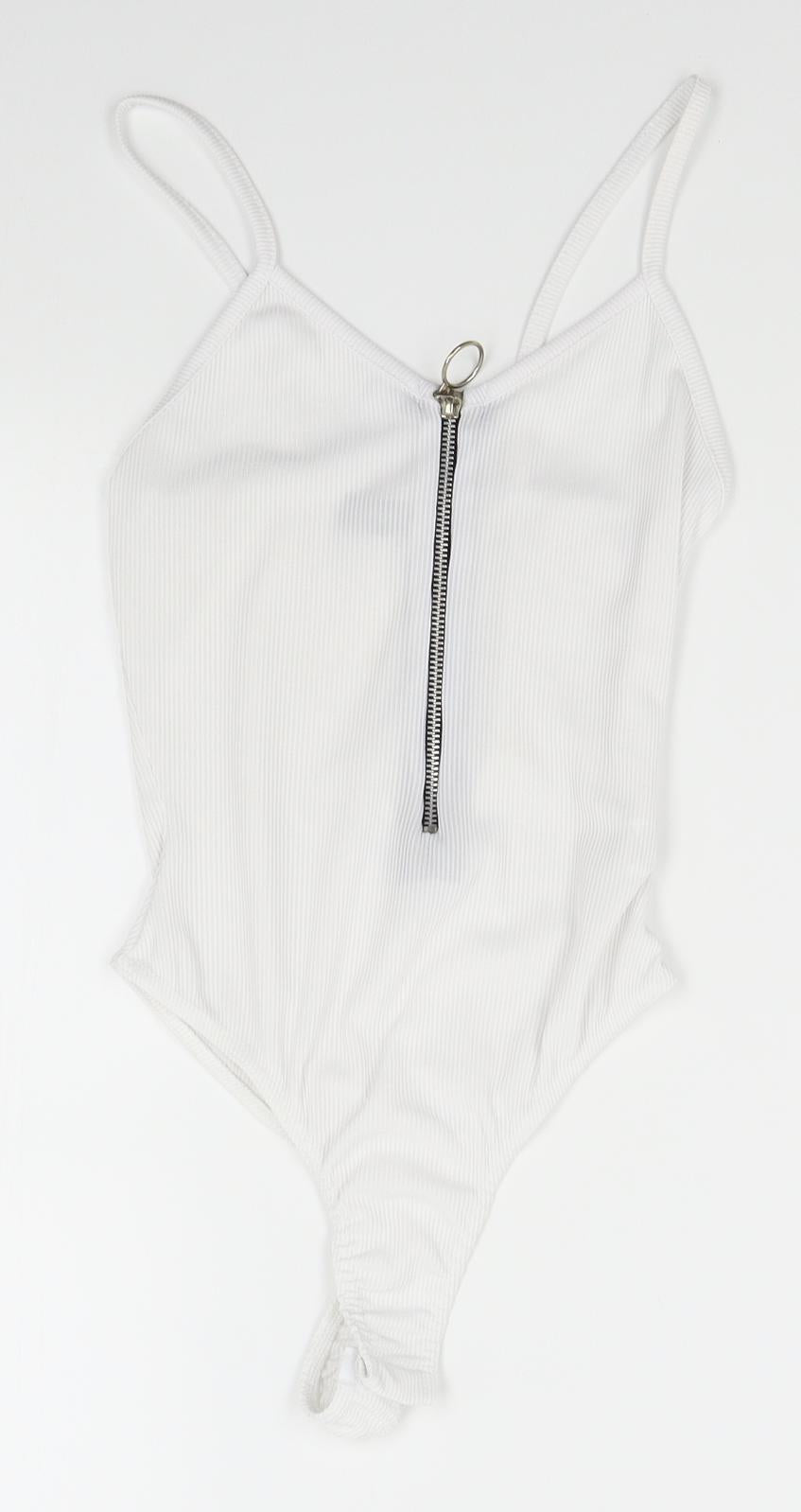 PRETTYLITTLETHING  Womens White   Wrap T-Shirt Size 6
