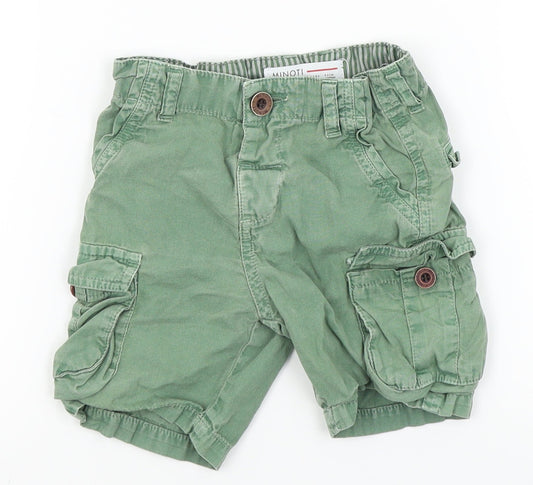 Minoti Boys Green   Cargo Shorts Size 2 Years