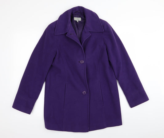 M&S Womens Orange   Overcoat Coat Size 8