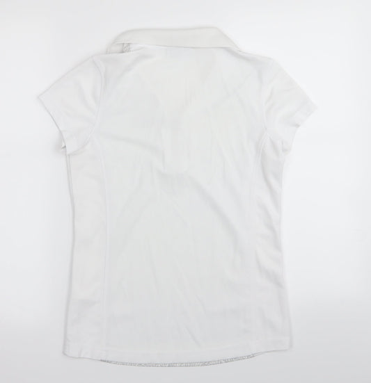 XDS Womens White   Basic Polo Size M