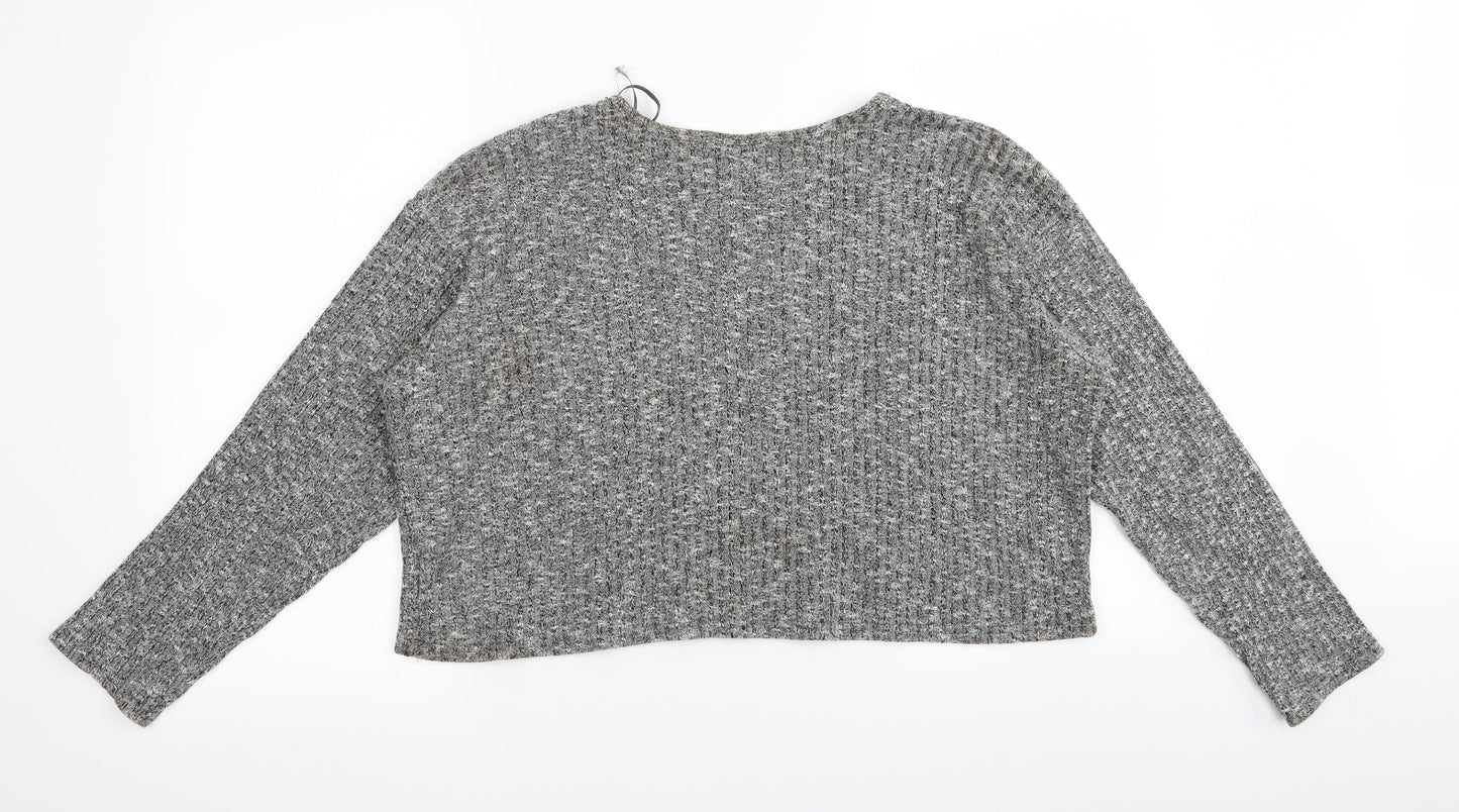 Topshop Womens Grey   Basic T-Shirt Size 10