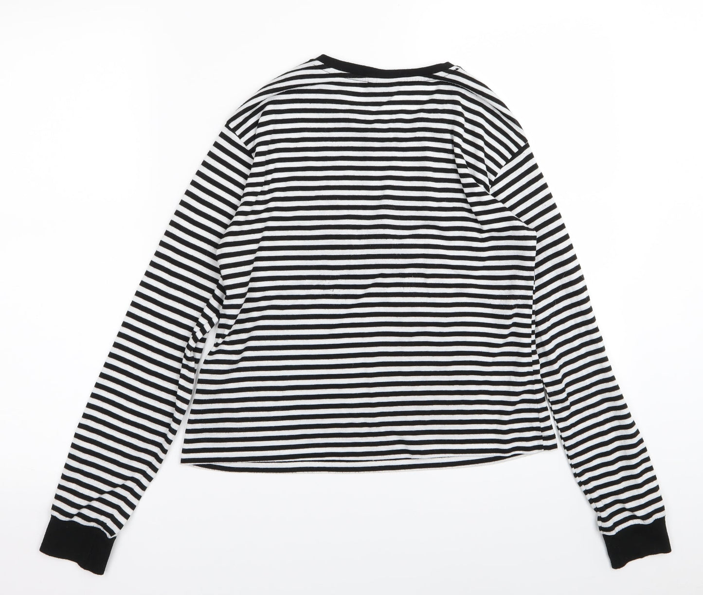 Topshop Womens Multicoloured Striped  Basic T-Shirt Size 8