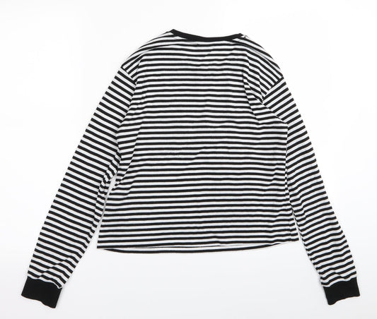 Topshop Womens Multicoloured Striped  Basic T-Shirt Size 8