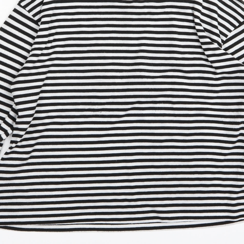 Topshop Womens Multicoloured Striped  Basic T-Shirt Size 8