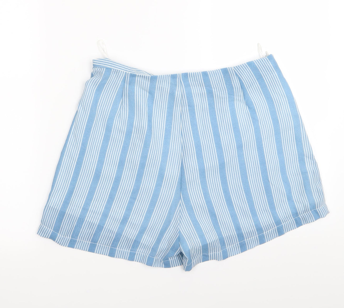 Preworn Womens Blue Striped  Hot Pants Shorts Size L