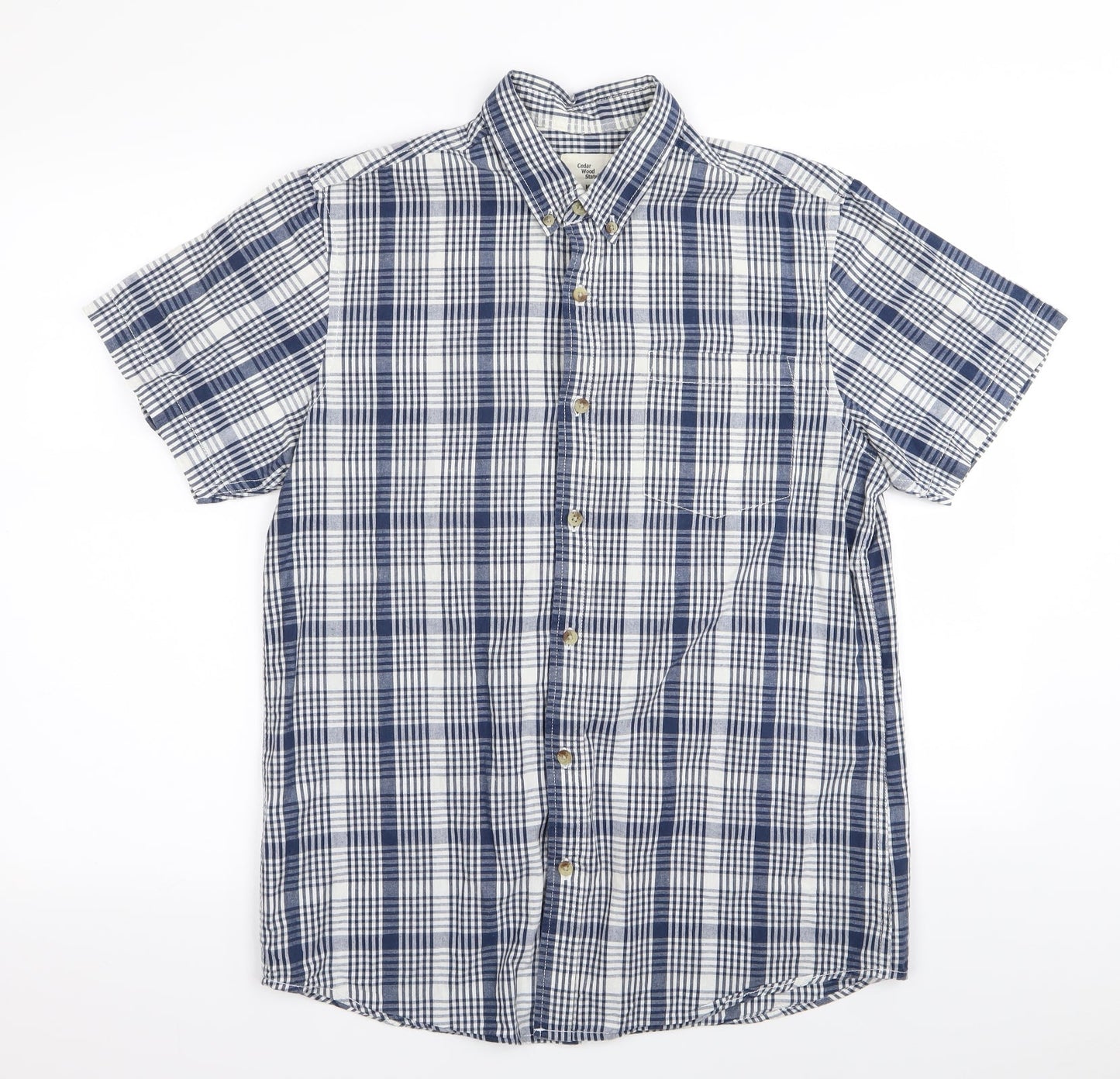 Cedar Wood State Mens Multicoloured Check   Button-Up Size M