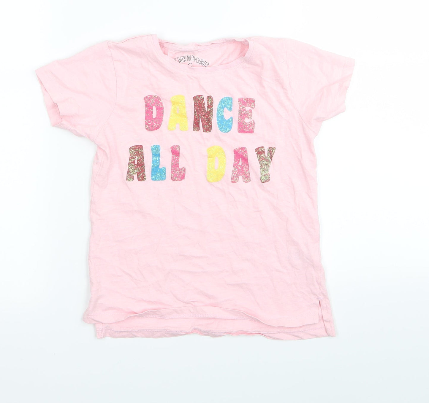 Matalan Girls Pink   Basic T-Shirt Size 7 Years