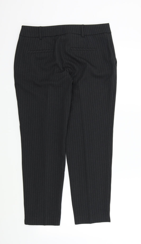 Dorothy Perkins Womens Grey Striped  Trousers  Size 10 L28 in
