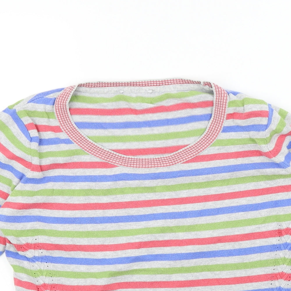 PERUNA Womens Multicoloured Striped  Pullover Jumper Size 12