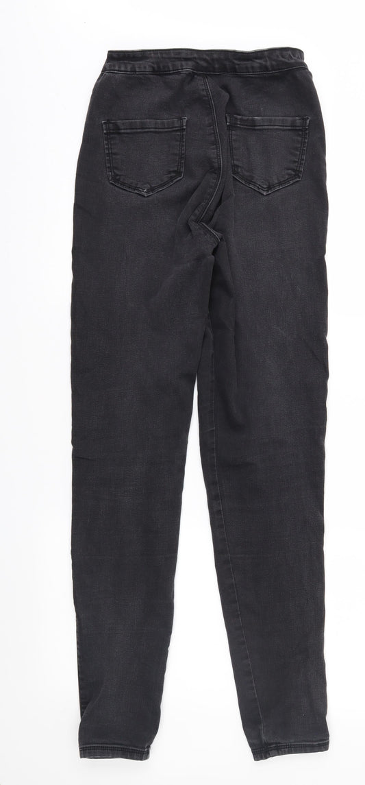 Missguided Womens Black  Denim Skinny Jeans Size 8 L31 in
