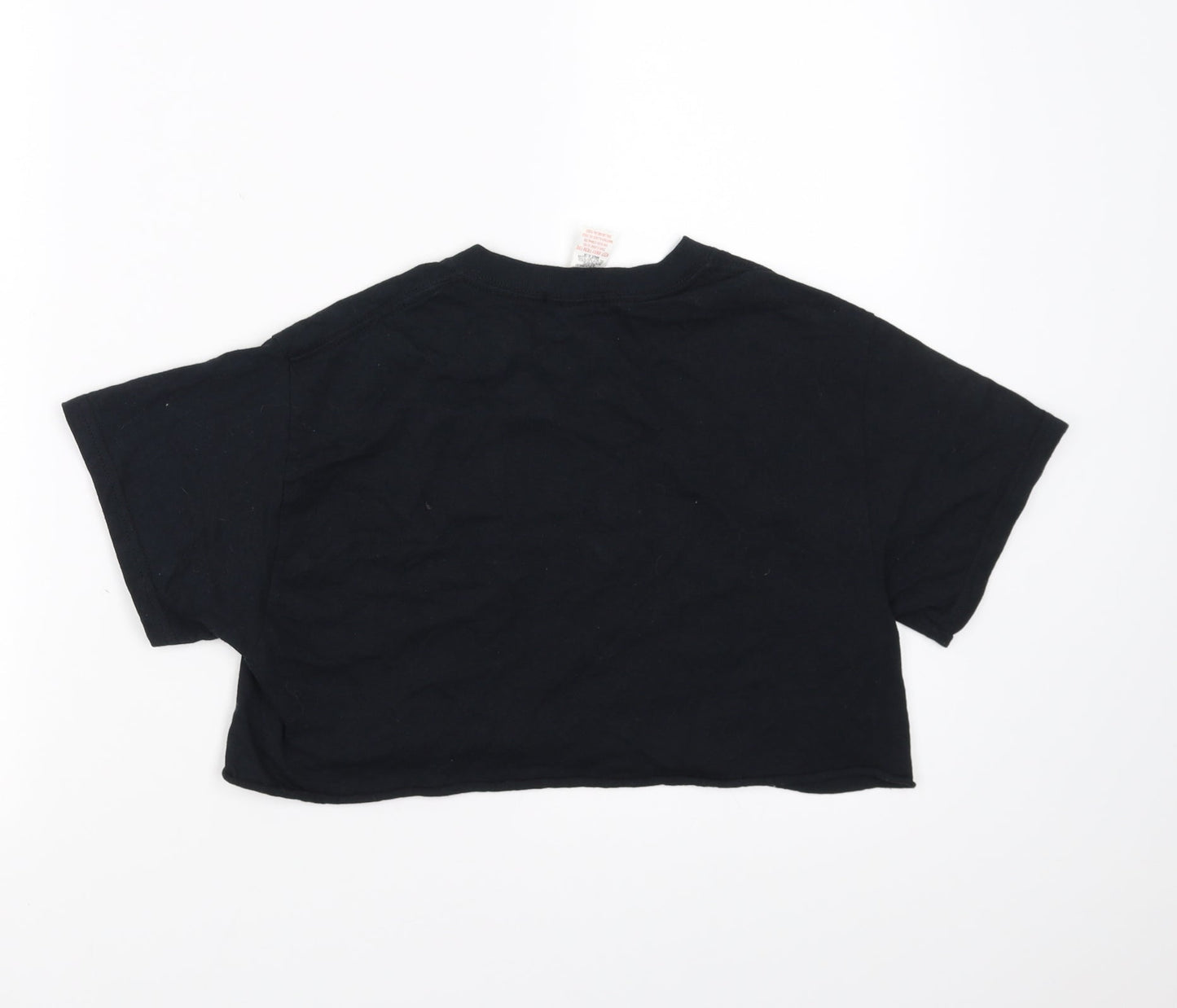Nasty Gal Womens Black   Cropped T-Shirt Size M