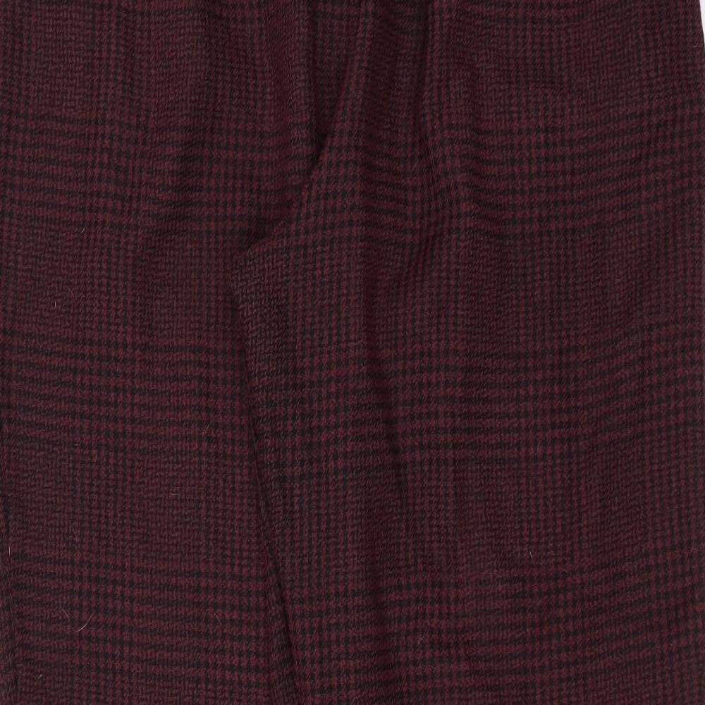 New Look Womens Purple Houndstooth  Trousers  Size 16 L28 in