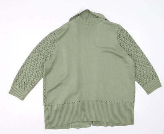 BM collection Womens Green   Cardigan Jumper Size XL