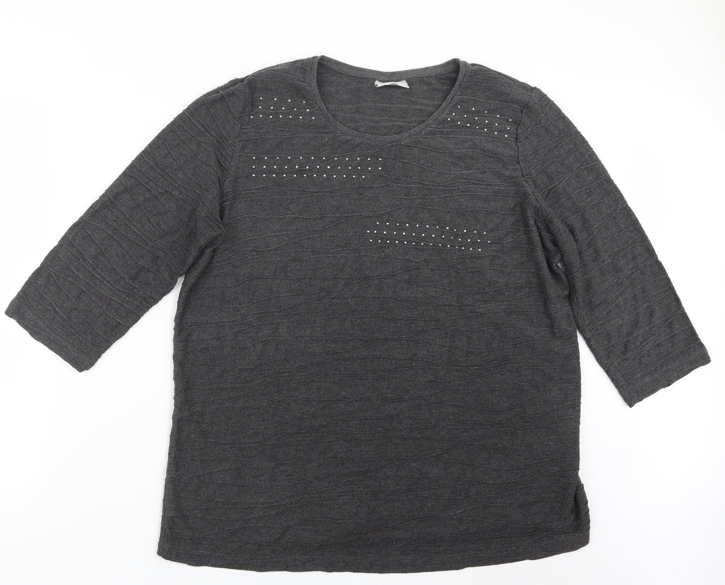 Canda Womens Grey   Basic T-Shirt Size XL