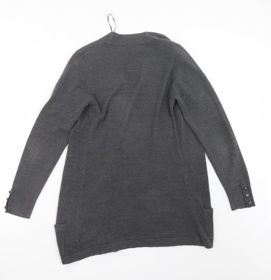 Marks and Spencer Womens Grey  Knit Cardigan Jumper Size 8