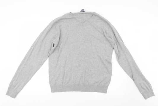 H&M Womens Grey  Knit Pullover Jumper Size M