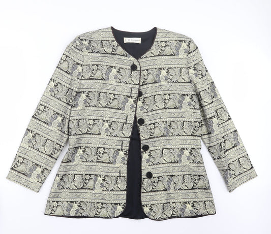 JFW Womens Gold Geometric  Jacket  Size 14
